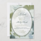 Contemporary Something Blue Bridal Shower Kaart (Voorkant)