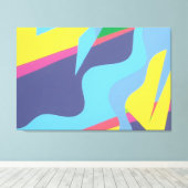 Contemporary Vibrant Abstract Art Print (Insitu (Houten vloer))