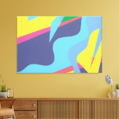 Contemporary Vibrant Abstract Art Print (Insitu (Woonkamer))