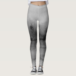 contemportaal abstract arty design zwart-wit leggings