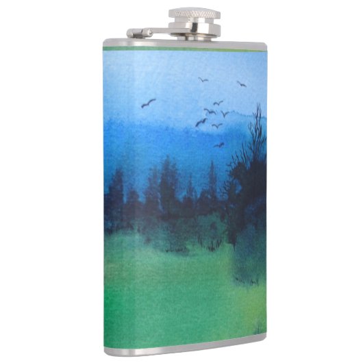 contemportie abstract ontwerp van kleurrijk landsc heupfles (Rechts)