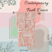 Contemprary Shapes Blush Pink and White Towel Bad Handdoek