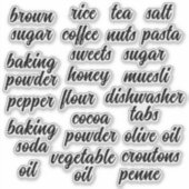 Conteneur alimentaire personnalisé étiquettes (Devant)