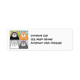 Content Cat Address Avery Label