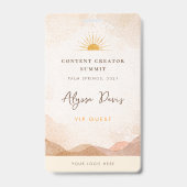 Content Creator Badge Photo QR Code Aesthetic (Voorzijde)