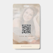 Content Creator Badge Photo QR Code Aesthetic (Achterkant)