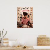 Content Creator Leven Poster | Maker Kamer Muur Ku (Keuken)