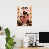 Content Creator Leven Poster | Maker Kamer Muur Ku (Thuiskantoor)