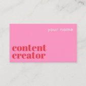 Content creator modern visitekaartje (Voorkant)