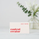 Content creator modern visitekaartje (Staand voorkant)