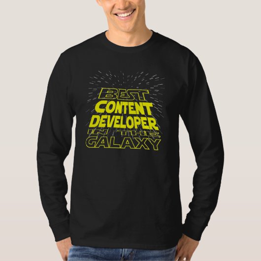 Content Developer Cool Galaxy-taak T-shirt (Voorkant)