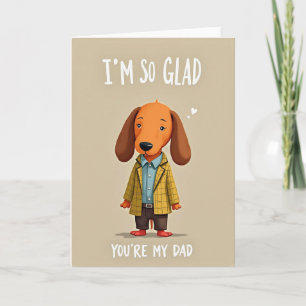 Content que tu sois mon papa carte de chien d'art