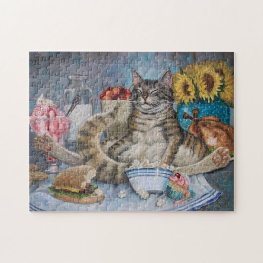 "Content" van mijn oorspronkelijke oliefilm Legpuzzel (Horizontaal)