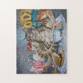 "Content" van mijn oorspronkelijke oliefilm Legpuzzel