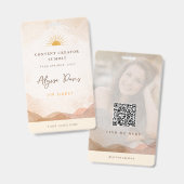 Contentmaker Badge Foto QR Code Esthetisch (Voor- en achterkant)