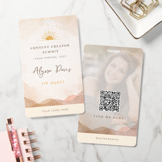 Contentmaker Badge Foto QR Code Esthetisch (Kantoor)