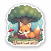 Contes Forestiers Fables - Sticker Fox mignon (Recto)