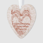 Contexte floral de coeur de manuscrit médiéval de (devant)