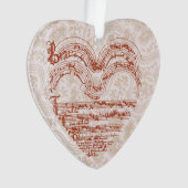 Contexte floral de coeur de manuscrit médiéval de (devant)