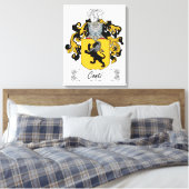 Conti Family Crest Canvas Afdruk (Insitu (Slaapkamer))