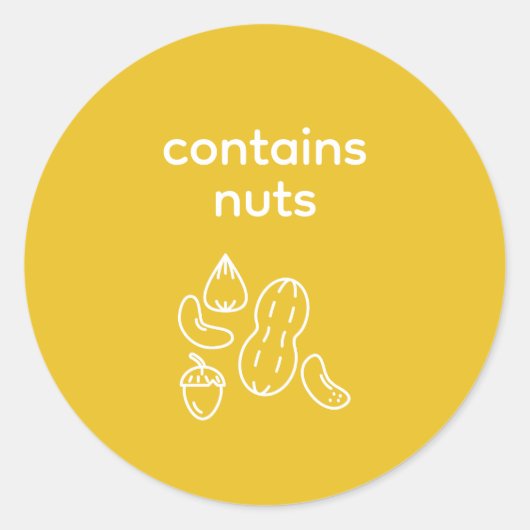 Contient des Noix – Étiquette d'allergène pour la  (Devant)