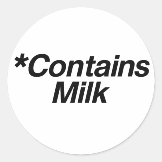 *Contient un autocollant au lait (Devant)