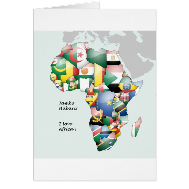 Continent van Afrika Mooie Mama Afrika Kleurrijk (Voorkant)