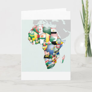 Continent van Afrika Mooie Mama Afrika Kleurrijk Kaart