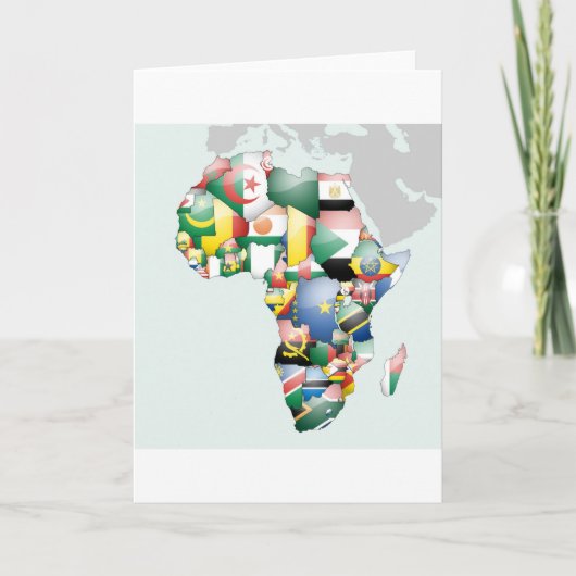 Continent van Afrika Mooie Mama Afrika Kleurrijk Kaart (Voorkant)