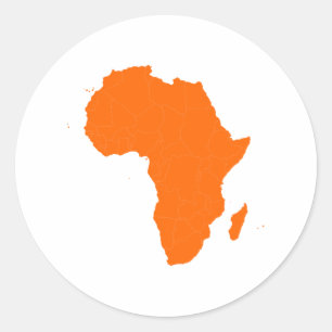 Continent van Afrika Ronde Sticker