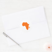 Continent van Afrika Ronde Sticker (Envelop)