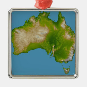 Continent van Australië Metalen Ornament