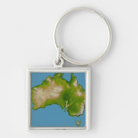 Continent van Australië Sleutelhanger (Voorkant)