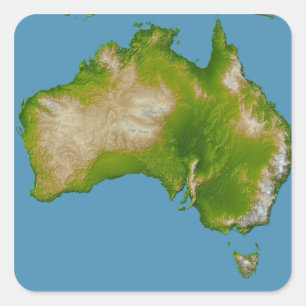 Continent van Australië Vierkante Sticker