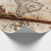 Continent van de Amerikaanse Oude Kaart Cadeaupapier (Hoek)