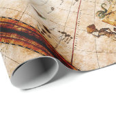 Continent van de Amerikaanse Oude Kaart Cadeaupapier (Rol Hoek)