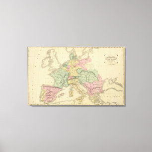 Continentaal Europa Canvas Afdruk