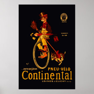 Continental Bicycle Reédition 36 x 24 Poster