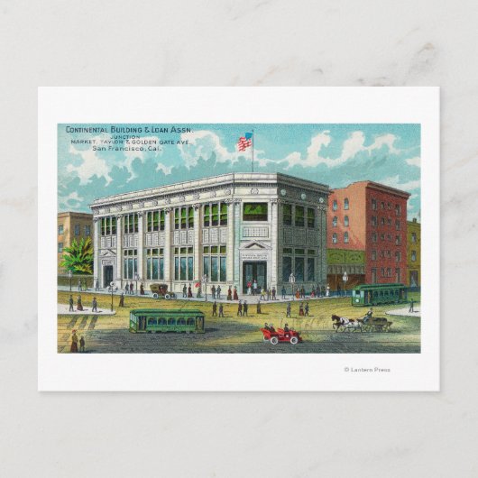 Continental Bldg en Loan Assn. Briefkaart (Voorkant)
