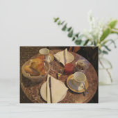 Continental Breakfast Invite Kaart (Staand voorkant)