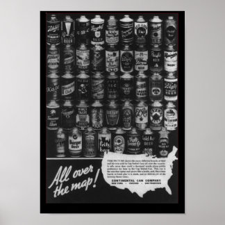 Continental kan bedrijf kloontop beer Poster