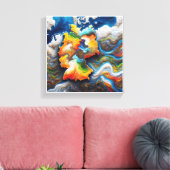 continental pulse canvas afdruk (Insitu (Woonkamer))