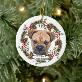 Continentale Bulldog Gepersonaliseerd Huisdier Orn Keramisch Ornament