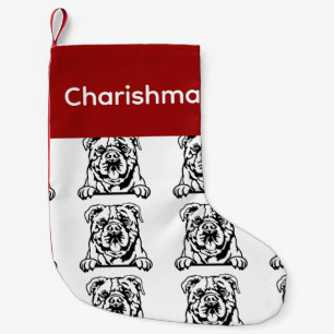 continentale bulldog sokken Gepersonaliseerd hond Kleine Kerstsok