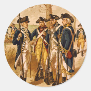 Continentale soldaten van Henry Alexander Ogden Ronde Sticker