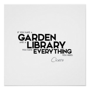 CONTINGENTEN: Cicero - Tuin en bibliotheek Perfect Poster