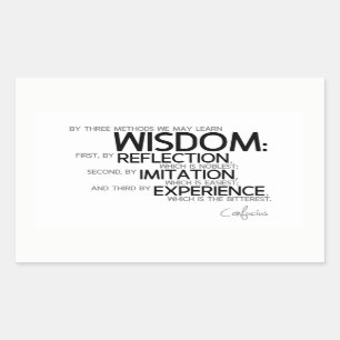 CONTINGENTEN: Confucius: Wisdom: reflectie, imitat Rechthoekige Sticker