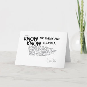 CONTINGENTEN: Sun Tzu: Ken de vijand en jezelf Kaart