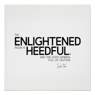 CONTINGENTEN: Sun Tzu: Verlichtende liniaal Perfect Poster