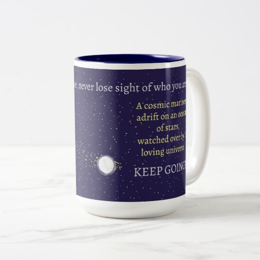 'Continue Go' 15oz Tasse de café (Devant droit)